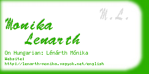monika lenarth business card