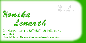 monika lenarth business card